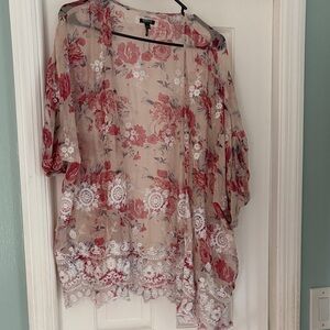 Buffalo David Bitton Floral Sheer Kimono